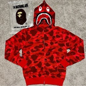 Red Bape hoodie large new